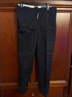 Womens Navy Dress chino Pants - Classic Straight Fit